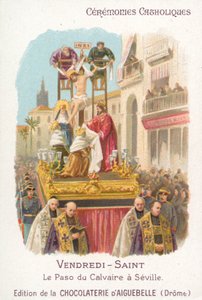 Paso Kalwarii, Wielki Piątek, Sewilla (chromolitho) autorstwa French School