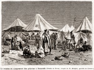 Pielgrzymka pokutna do miejsc świętych od 25 kwietnia do 8 czerwca 1882 r. (rycina) autorstwa French School