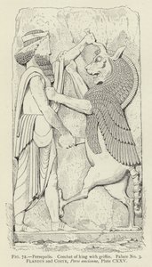 Persepolis, Walka króla z gryfem, Pałac nr 3 autorstwa French School