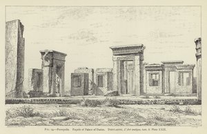 Persepolis, Fasada Pałacu Dariusza autorstwa French School