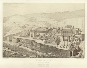 Persepolis, Widok ogólny, Widok z lotu ptaka, odrestaurowany przez Ch Chipieza autorstwa French School