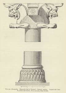 Persepolis, hipostylowa sala Kserksesa, portyk wschodni, stolica i baza autorstwa French School