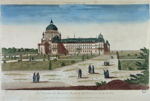 Widok perspektywiczny klasztoru Val-de-Grace z ogrodów autorstwa French School