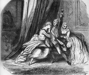 Filip II książę Orleanu (regent) (1674-1723) i jego dwie córki Marie Louise Elisabeth d