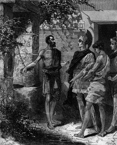 Phocion (Phokion) (402 pne - 318 pne) to ateńska strategia i mówca przyjmująca wysłanników Aleksandra Wielkiego po zwycięstwie Arbelles. autorstwa French School