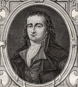 Pierre Gaspard Chaumette (1763-94) z „Histoire de la Revolution Francaise” Louisa Blanca (1811-82) autorstwa French School