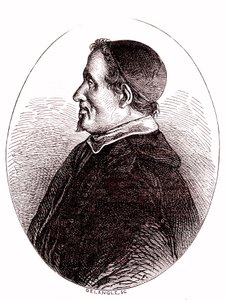 Pierre Gassendi, francuski matematyk, astronom, filozof, teolog. 1865 (grawerowanie) autorstwa French School