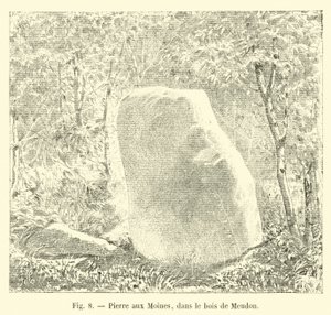Pierre aux Moines, w lasach Meudon autorstwa French School