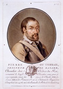 Pierre du Terrail, Lord of Bayard, z Portretów wielkich ludzi, wybitnych kobiet i pamiętnych poddanych Francji, opublikowanych w latach 1787-92 autorstwa French School