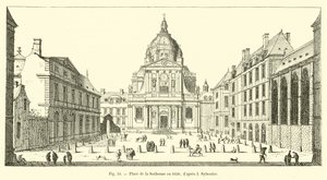 Place de la Sorbonne w 1650 roku, po I Sylvestre autorstwa French School