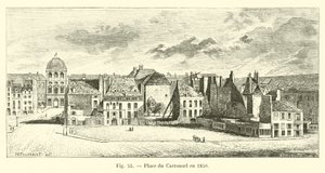 Place du Carrousel w 1850 autorstwa French School
