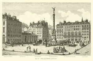 Place du Chatelet, 1820-1855 autorstwa French School