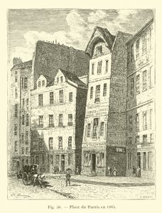 Place du Parvis w 1865 autorstwa French School