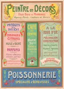 Plche nr 23: Modele oznakowania dla malarza listów w stylu Art Nouveau (Malarz w zestawach). autorstwa French School