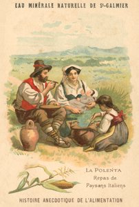 Polenta, mączka włoskich chłopów (chromolitho) autorstwa French School