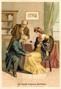 Poltergeisty (spirytyzm) (chromolitho) autorstwa French School