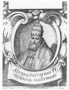 Papież Aleksander III (rycina) autorstwa French School