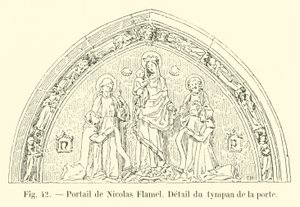Portal Nicolasa Flamela, Fragment tympanonu drzwi autorstwa French School
