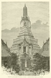 Portal wielkiej pagody Wat-Chan w Bangkoku (rycina) autorstwa French School