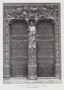 Portal Sądu Ostatecznego, Notre Dame de Paris (lito) autorstwa French School