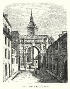Czarna Brama w Besancon (rycina) autorstwa French School