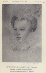 Portret Marguerite De Valois (lito) autorstwa French School