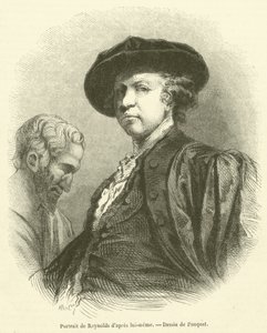 Portret Reynoldsa po sobie (rycina) autorstwa French School