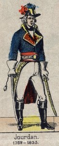 Portrait en pied de Jean Baptiste, Comte Jourdan, marechal de France (1762-1833) Wizerunek Epinal z końca XIX wieku. autorstwa French School