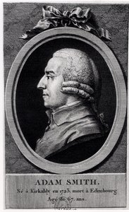 Medalion portretowy Adama Smitha (1723-90) autorstwa French School