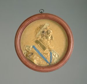 Medalion portretowy króla Henryka IV, początek XVII w. (złoto, drewno i szylkret)