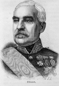 Portret Aimable Jean Jacques Pelissier, książę Malakoff (1794-1864), francuski wojskowy i marszałek Francji - w „L’Histoire de France” Henri Martina autorstwa French School