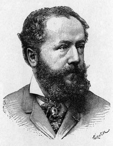 Portret Alberta Tissandiera, brata Gastona Tissandiera, francuskiego lotnika - w „Album de la Science; wybitni naukowcy; Wielkie odkrycia”” 1896. autorstwa French School