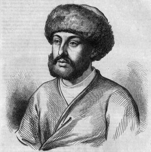Portret Alexandre Maurocordato (Mavrocordatos) (1636-1709), greckiego polityka, Drogmana (tłumacza) dla rządu osmańskiego. Grawerowanie autorstwa Chevignarda w „”Le Magasin Picturesque”” autorstwa French School