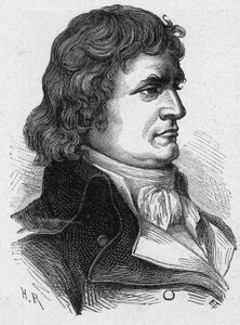 Portret Andre Jeanbon, znanego jako Jean Bon Saint-Andre lub Jeanbon Saint Andre (1749-1813), francuskiego rewolucjonisty i polityka. Rycina z 1889 r. Ze zbiorów prywatnych. autorstwa French School
