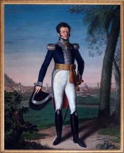 Portret Annibala de Saluces (Annibale Di Saluzzo) (1776-1852), gubernator Nicei w trakcie restauracji - Obraz Jeana Vacca, olej na płótnie, sztuka francuska - Archiwum Miejskie w Nicei autorstwa French School