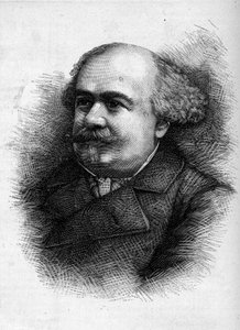 Portret Antoine „Tony”” Revillon (1832-1898), francuski dziennikarz i zastępca. Grawer w „”Le Monde Illustré””n°1276 z 10 września autorstwa French School