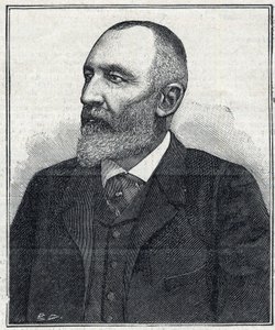 Portret Auguste Scherer-Kestner (Scheurer Kestner) (1833-1899), chemika, przemysłowca i polityka alzackiego. Rycina z 1897 r. Ze zbiorów prywatnych. autorstwa French School
