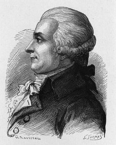 Portret barona Louisa-Bernarda Guytona-Morveau (Louis Bernard Guyton de Morveau) (Guiton) (1737-1816), francuskiego polityka, chemika i rewolucjonisty - w „Album de la Science; wybitni uczeni; Grandes disouvertes””” 1896. autorstwa French School