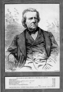 Portret barona Taylora (Isidore Justin Severin Taylor, dit) (1789-1879), francuskiego dramatopisarza i filantropa. Grawer w „”Le Monde Illustré””n°1172 z dnia 13 września 1879 r. autorstwa French School