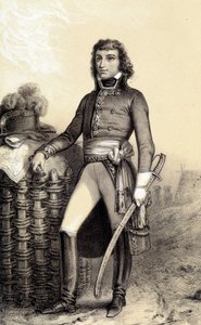 Portret Barthélemy Catherine Joubert, generała Boera z RPA (1769-1799). W „”Galerie historique de la Revolution francaise”” Alberta Morin autorstwa French School