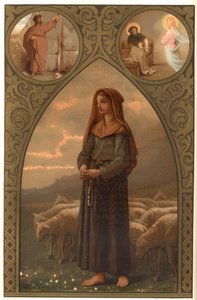 Portret Bernadetty Soubirous (1844-1879), pasterki w Lourdes, Hautes Pyrenees (65) autorstwa French School
