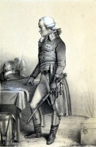 Portret Charlesa François du Périer dit Dumouriez (1739-1823), generała francuskiego. - w „Galerii Historycznej Rewolucji Francuskiej” Alberta Maurina, wyd. Paryż 1843 autorstwa French School