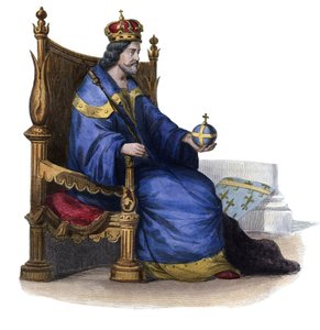 Portret Karola I Neapolitańskiego (1227-1285), króla Sycylii. autorstwa French School