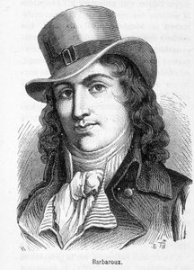 Portret Charlesa Jean Marie Barbaroux (1767 - 1794), francuskiego polityka, który przewodził federacji marsylskiej, gdy Tuileries zostały zdobyte w 1792 roku. autorstwa French School