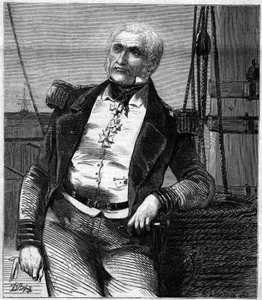 Portret Charlesa Napiera (1786-1860), szkockiego admirała i polityka. Grawer w „”Le Monde Illustré””n°188 z 17 listopada 1860 r. autorstwa French School