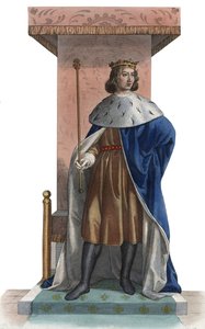 Portret Karola V Francji, zwanego Mądrym (1338-1380), króla Francji. autorstwa French School