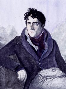 Portret Chateaubrianda. Grawerowanie z XIX wieku. autorstwa French School