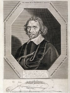 Portret Klemensa Metezeau, architekta i inżyniera króla, wynalazcy zapory przez kanał de la Rochelle, lata 1627-28 autorstwa French School