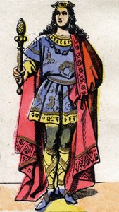 Portret Clotaire (Clothaire) III, króla franków (652-673). autorstwa French School