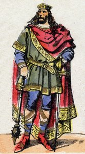 Portret Clovis I (w. 466 - 511), króla Franków. autorstwa French School